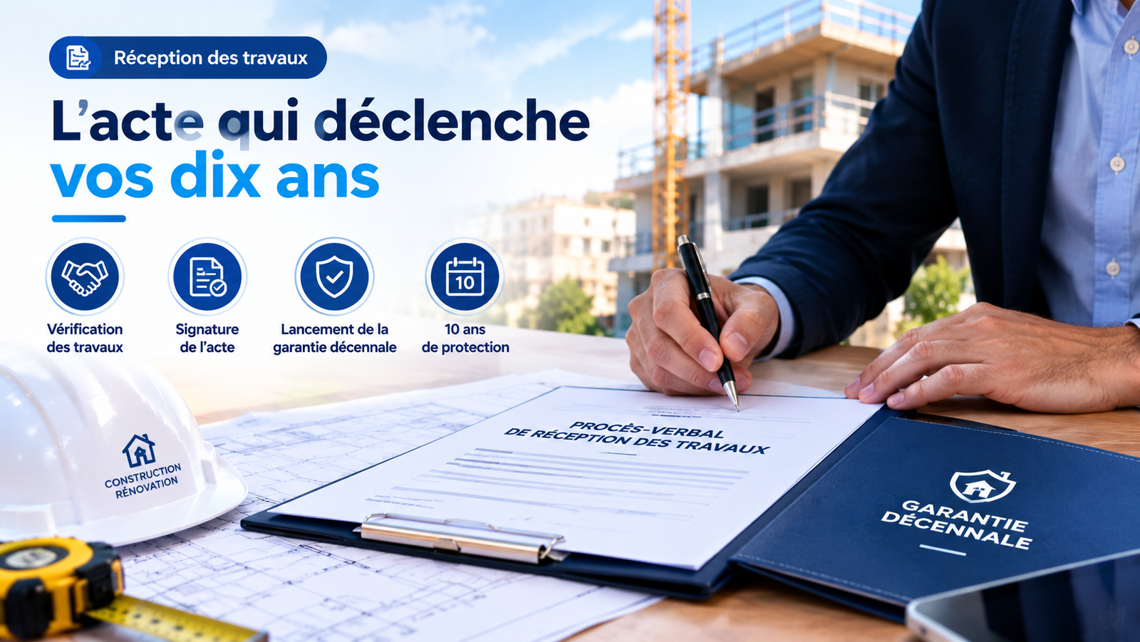 Réception des travaux : l'acte qui déclenche vos dix ans